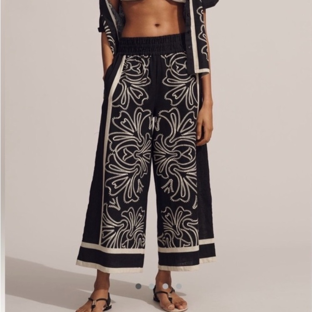Somerset linen wide leg pants